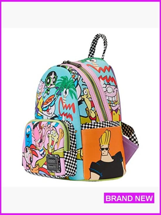 Retro Cartoon Mini Backpack Vegan Leather Adjustable Straps Y2K Trendy Daypack main image 4